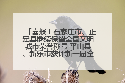 喜报！石家庄市、正定县继续保留全国文明城市荣誉称号 平山县、新乐市获评新一届全国文明城市