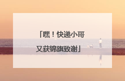 嘿！快递小哥又获锦旗致谢