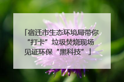 宿迁市生态环境局带你“打卡”垃圾焚烧现场 见证环保“黑科技”