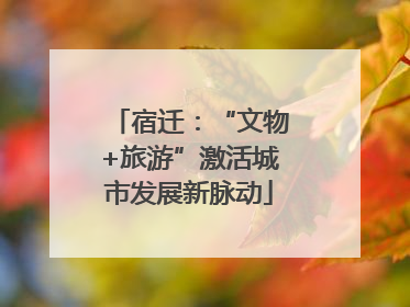 宿迁：“文物+旅游”激活城市发展新脉动