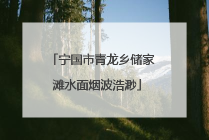宁国市青龙乡储家滩水面烟波浩渺