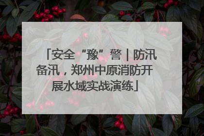 安全“豫”警｜防汛备汛，郑州中原消防开展水域实战演练