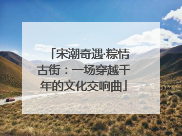 宋潮奇遇·粽情古街：一场穿越千年的文化交响曲