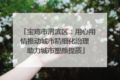 宝鸡市渭滨区：用心用情推动城市精细化治理 助力城市塑颜提质