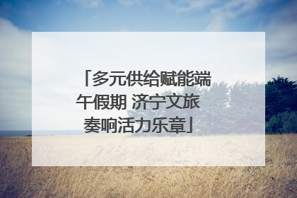 多元供给赋能端午假期 济宁文旅奏响活力乐章