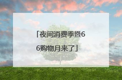 夜间消费季暨66购物月来了