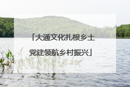 大通文化扎根乡土 党建领航乡村振兴