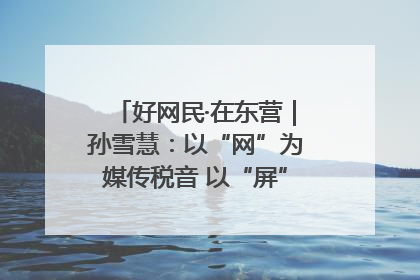 好网民·在东营｜孙雪慧：以“网”为媒传税音 以“屏”为介助发展