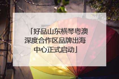 好品山东横琴粤澳深度合作区品牌出海中心正式启动