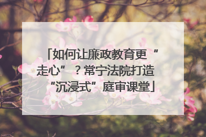 如何让廉政教育更“走心”？常宁法院打造“沉浸式”庭审课堂