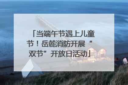 当端午节遇上儿童节！岳麓消防开展“双节”开放日活动