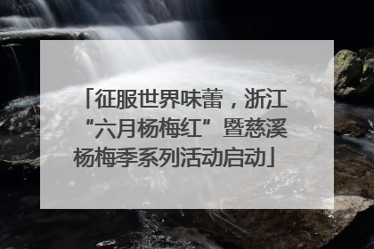 征服世界味蕾，浙江“六月杨梅红”暨慈溪杨梅季系列活动启动