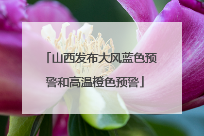 山西发布大风蓝色预警和高温橙色预警