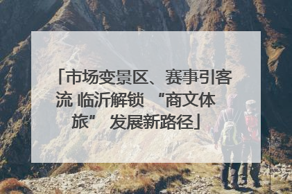 市场变景区、赛事引客流 临沂解锁 “商文体旅” 发展新路径