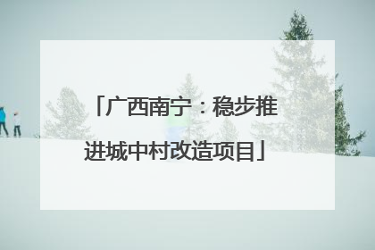 广西南宁：稳步推进城中村改造项目