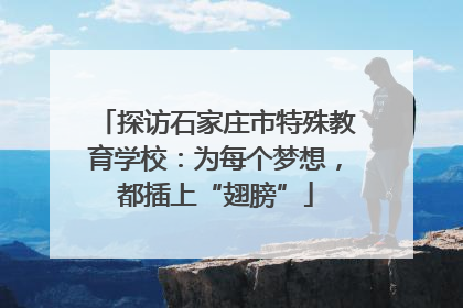 探访石家庄市特殊教育学校：为每个梦想，都插上“翅膀”