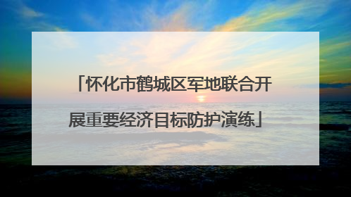 怀化市鹤城区军地联合开展重要经济目标防护演练