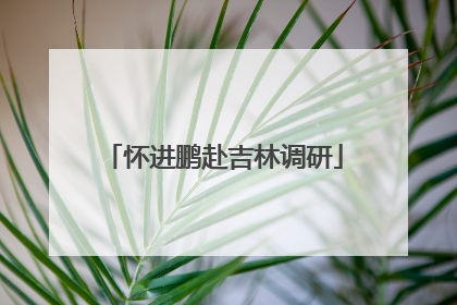 怀进鹏赴吉林调研