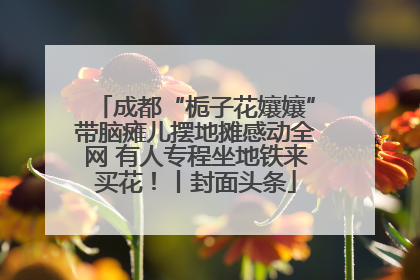 成都“栀子花孃孃”带脑瘫儿摆地摊感动全网 有人专程坐地铁来买花！丨封面头条