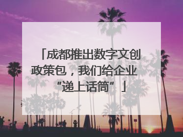 成都推出数字文创政策包，我们给企业“递上话筒”