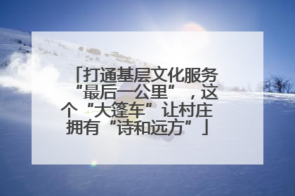 打通基层文化服务“最后一公里”，这个“大篷车”让村庄拥有“诗和远方”