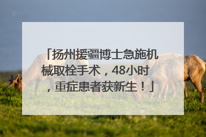 扬州援疆博士急施机械取栓手术，48小时，重症患者获新生！