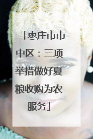 枣庄市市中区：三项举措做好夏粮收购为农服务