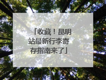 收藏！昆明站最新行李寄存指南来了