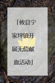攸县宁家坪镇开展无偿献血活动