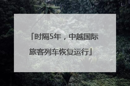 时隔5年，中越国际旅客列车恢复运行