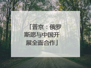 普京：俄罗斯愿与中国开展全面合作