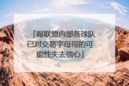 曝联盟内部各球队已对交易字母哥的可能性失去信心