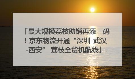 最大规模荔枝助销再添一码！京东物流开通“深圳-武汉-西安” 荔枝全货机航线