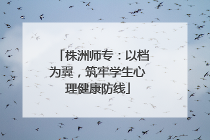 株洲师专：以档为翼，筑牢学生心理健康防线
