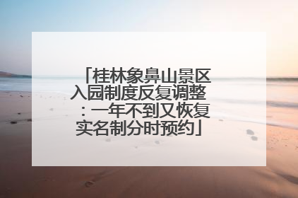 桂林象鼻山景区入园制度反复调整：一年不到又恢复实名制分时预约