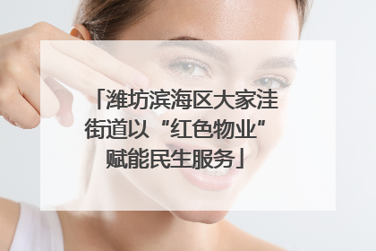 潍坊滨海区大家洼街道以“红色物业”赋能民生服务
