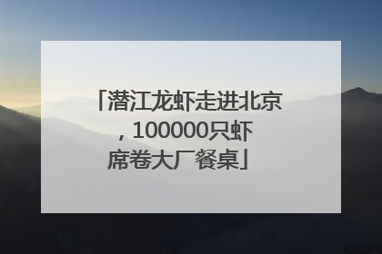 潜江龙虾走进北京，100000只虾席卷大厂餐桌