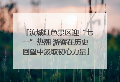 汝城红色景区迎“七一”热潮 游客在历史回望中汲取初心力量