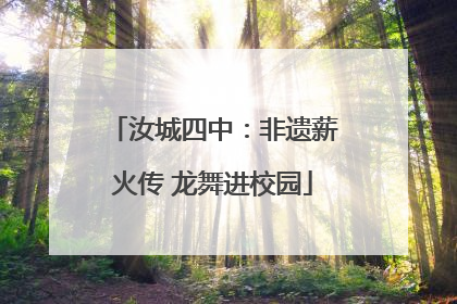 汝城四中：非遗薪火传 龙舞进校园