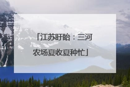 江苏盱眙：三河农场夏收夏种忙