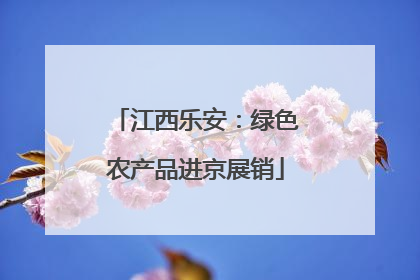 江西乐安：绿色农产品进京展销