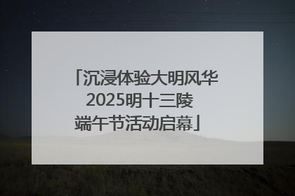 沉浸体验大明风华 2025明十三陵端午节活动启幕
