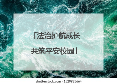 法治护航成长 共筑平安校园