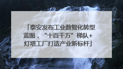 泰安发布工业数智化转型蓝图，“十百千万”梯队+灯塔工厂打造产业新标杆