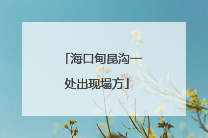 海口甸昆沟一处出现塌方