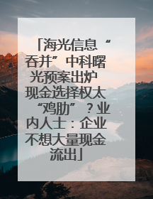 海光信息“吞并”中科曙光预案出炉 现金选择权太“鸡肋”？业内人士：企业不想大量现金流出