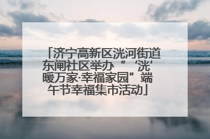 济宁高新区洸河街道东闸社区举办“‘洸’暖万家·幸福家园”端午节幸福集市活动
