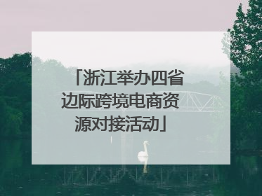 浙江举办四省边际跨境电商资源对接活动
