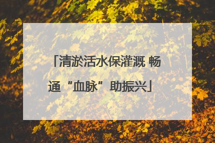 清淤活水保灌溉 畅通“血脉”助振兴