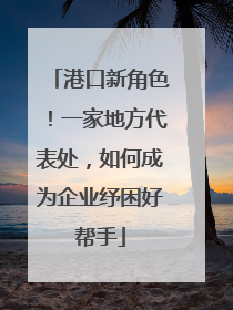 港口新角色！一家地方代表处，如何成为企业纾困好帮手